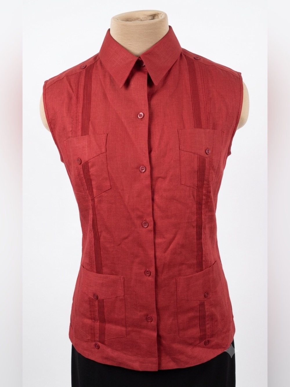 Vintage Woman’s Red Linen Shirt